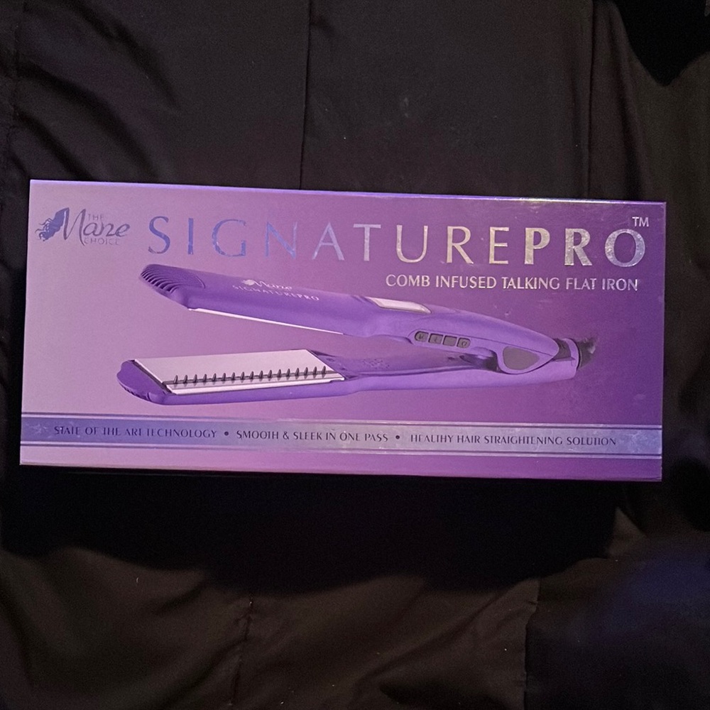 The Mane Choice Signature Pro Comb Infused Talking Flat Iron